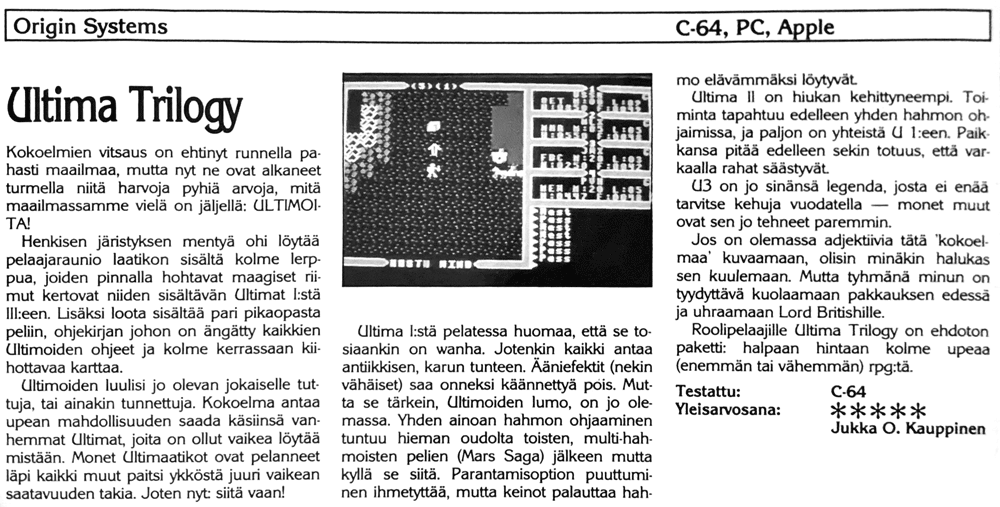 Ultima Trilogy